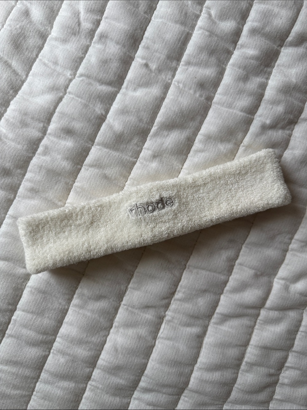 RHODE Plush Terry Headband in Ivory